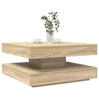 Tavolino da Caffè Girevole a 360 Gradi Sonoma 70x70x34,5 cm