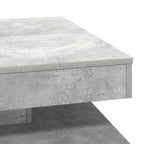 Tavolino da Caffè Girevole a 360 Gradi Grigio 70x70x34,5 cm