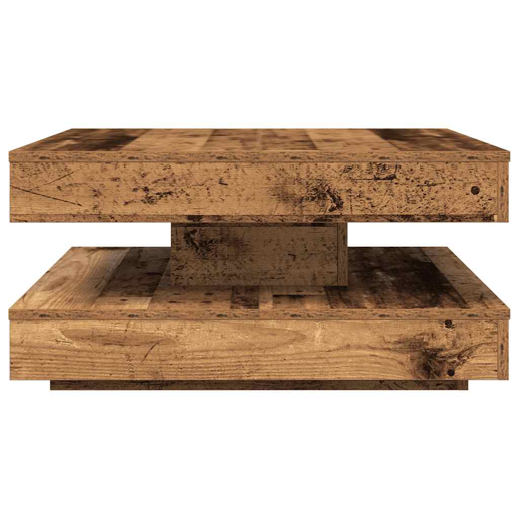 Tavolino da Caffè Girevole a 360 Gradi Antico 70x70x34,5 cm
