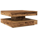 Tavolino da Caffè Girevole a 360 Gradi Antico 70x70x34,5 cm