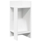 Tavolino Laterale con Ripiano Bianco 25,5x27x60 cm