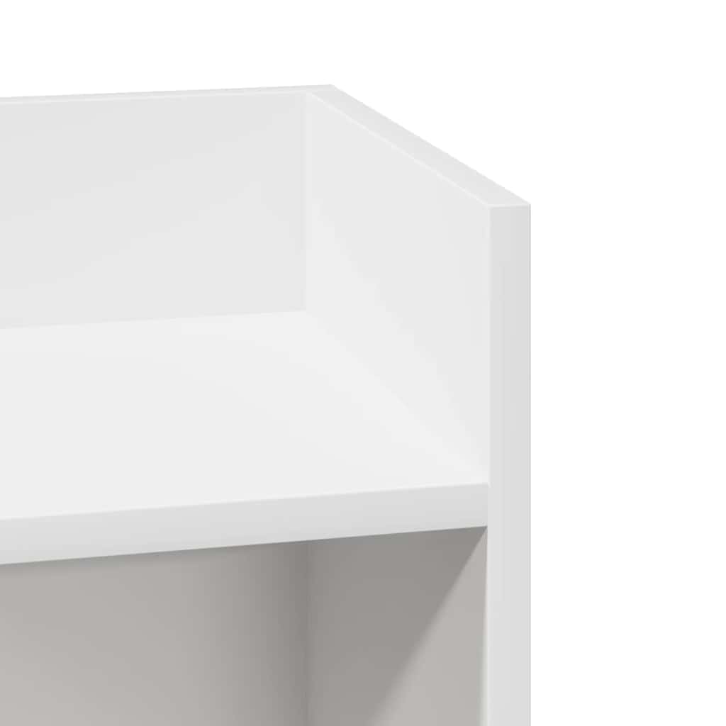 Tavolini Laterali 2pz con Ripiano Bianco 25,5x27x60 cm