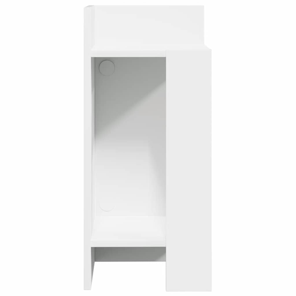 Tavolino Laterale con Ripiano Nero 25,5x27x60 cm