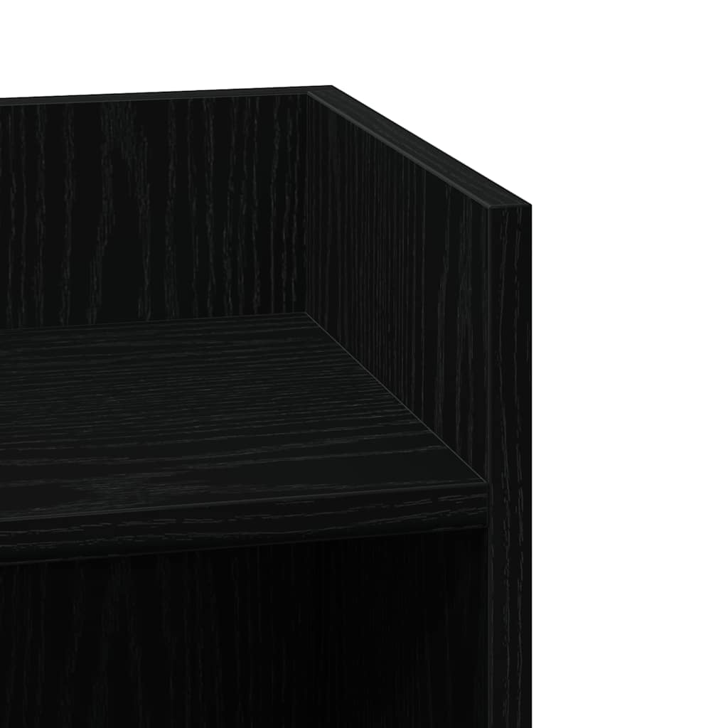 Tavolini Laterali 2pz con Ripiano Nero 25,5x27x60 cm