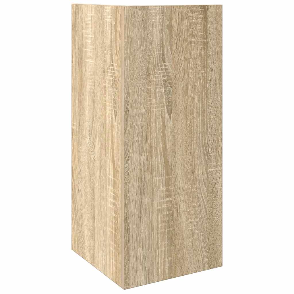 Tavolini Laterali 2pz con Ripiano Rovere Sonoma 25,5x27x60 cm