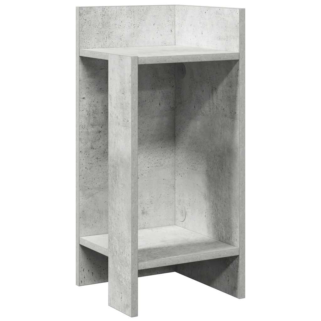 Tavolino Laterale con Ripiano Grigio Cemento 25,5x27x60 cm