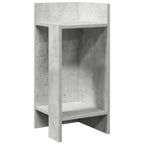 Tavolino Laterale con Ripiano Grigio Cemento 25,5x27x60 cm