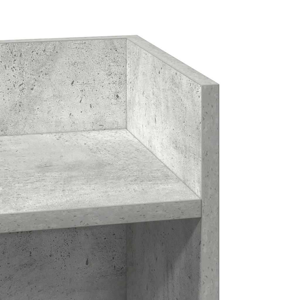 Tavolino Laterale con Ripiano Grigio Cemento 25,5x27x60 cm