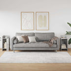 Tavolini Laterali 2 pz con Ripiano Grigio Cemento 25,5x27x60 cm