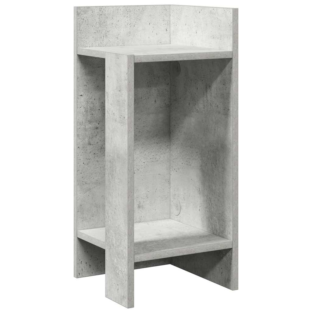 Tavolini Laterali 2 pz con Ripiano Grigio Cemento 25,5x27x60 cm