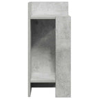 Tavolini Laterali 2 pz con Ripiano Grigio Cemento 25,5x27x60 cm