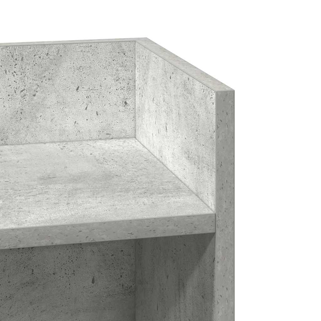 Tavolini Laterali 2 pz con Ripiano Grigio Cemento 25,5x27x60 cm