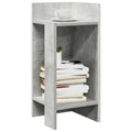Tavolini Laterali 2 pz con Ripiano Grigio Cemento 25,5x27x60 cm