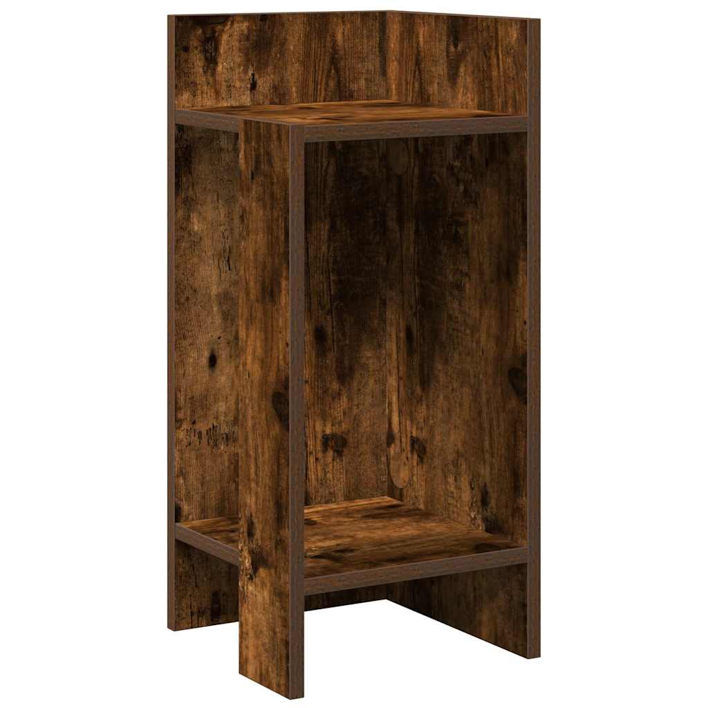 Tavolino Laterale con Ripiano Rovere Fumo 25,5x27x60 cm