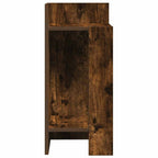 Tavolino Laterale con Ripiano Rovere Fumo 25,5x27x60 cm