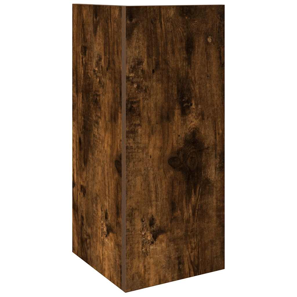 Tavolino Laterale con Ripiano Rovere Fumo 25,5x27x60 cm