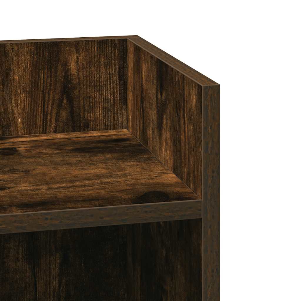 Tavolino Laterale con Ripiano Rovere Fumo 25,5x27x60 cm