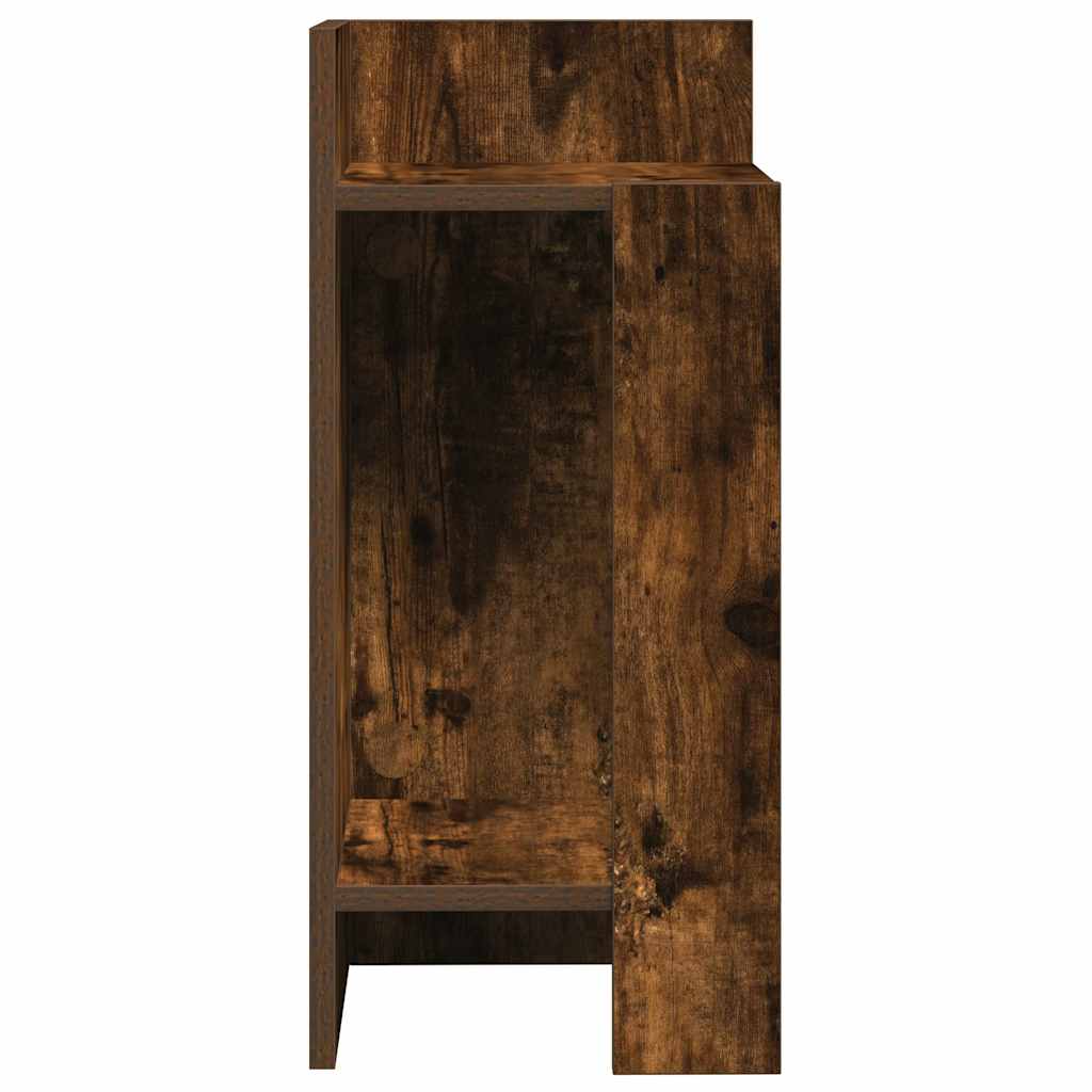 Tavolini Laterali 2 pz con Ripiano Rovere Fumo 25,5x27x60 cm
