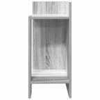 Tavolini Laterali 2 pz con Ripiano Grigio Sonoma 25,5x27x60 cm