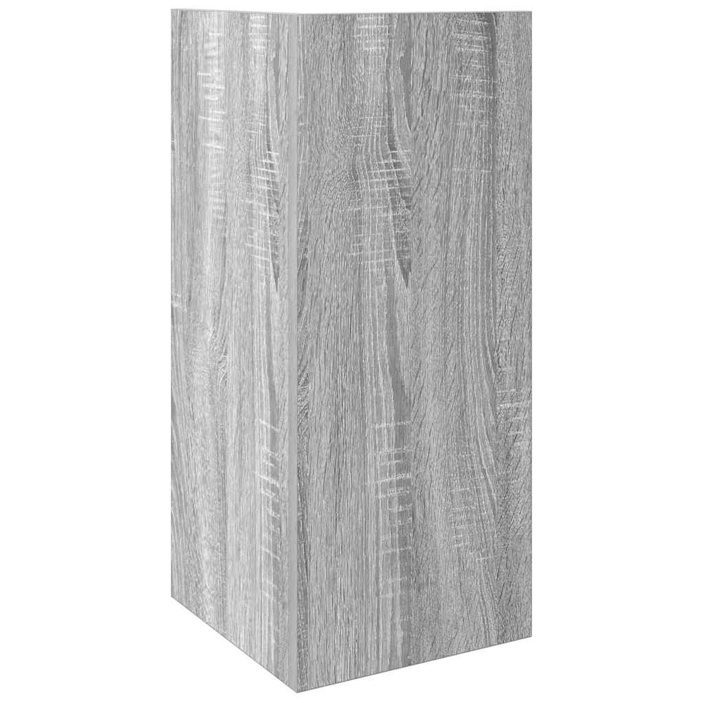 Tavolini Laterali 2 pz con Ripiano Grigio Sonoma 25,5x27x60 cm