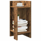 Tavolino Laterale con Ripiano Legno Antico 25,5x27x60 cm