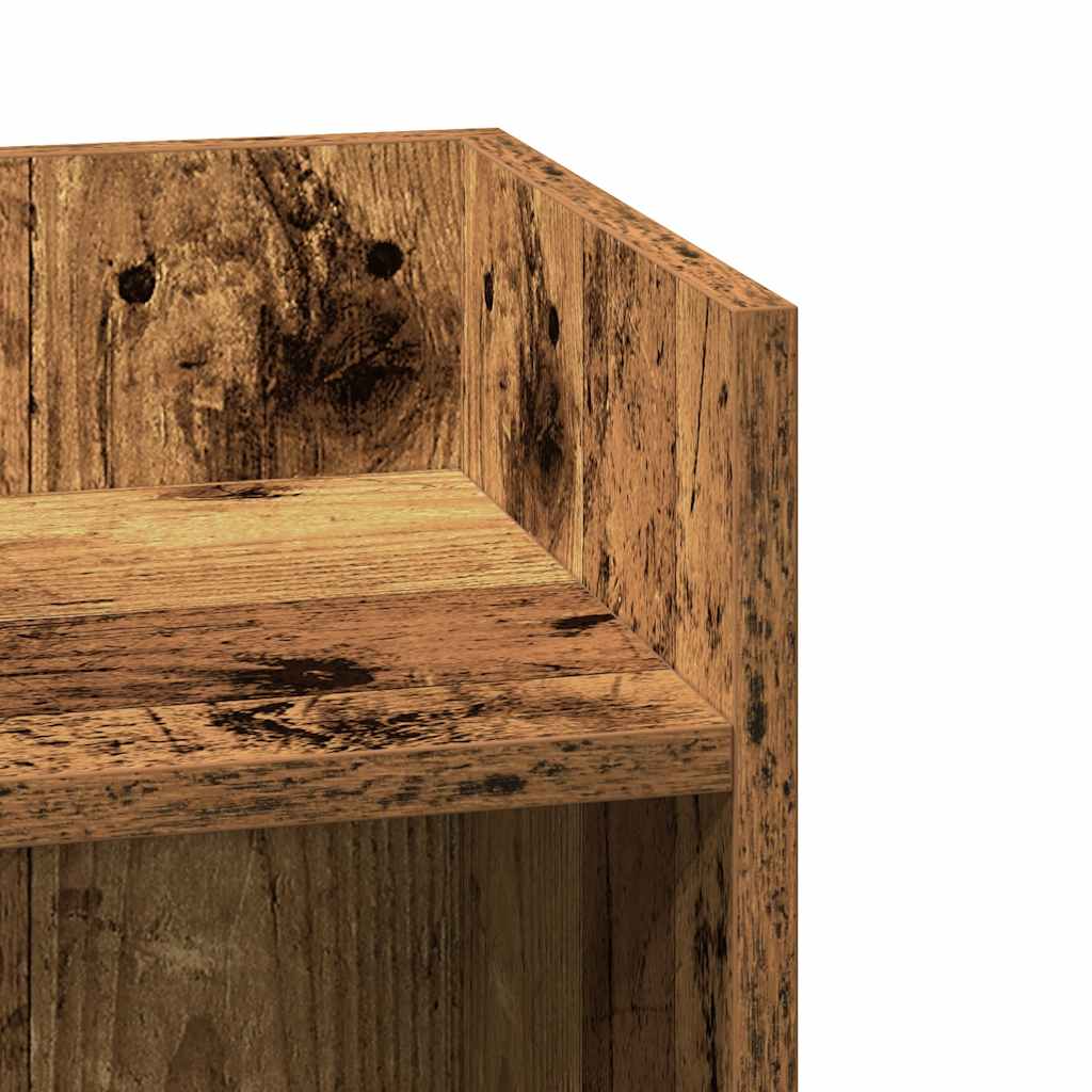 Tavolini Laterali 2 pz con Ripiano Legno Antico 25,5x27x60 cm