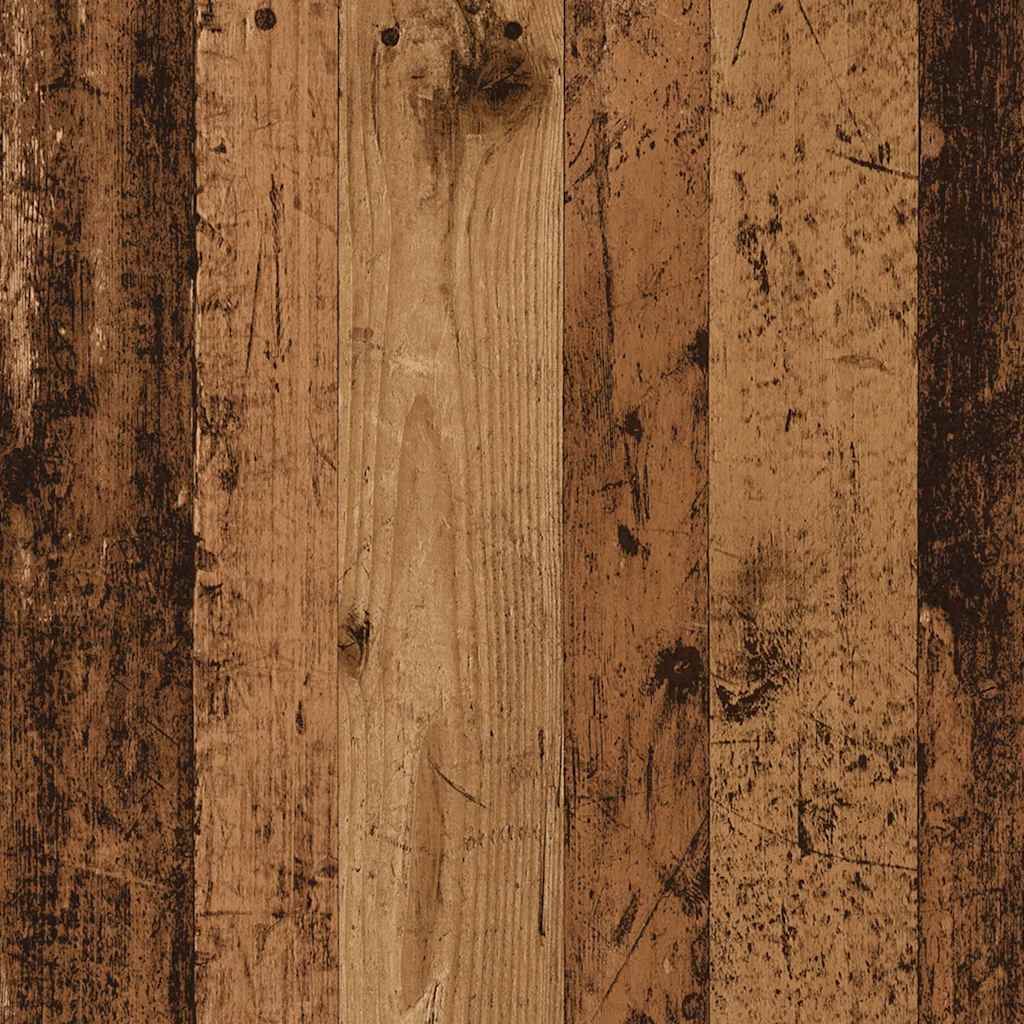 Tavolini Laterali 2 pz con Ripiano Legno Antico 25,5x27x60 cm