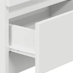 Comodini 2 pz con 2 Cassetti Bianchi 40x33x60 cm