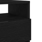 Comodini 2 pz con 2 Cassetti Neri 40x33x60 cm