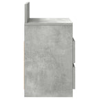 Comodini 2 pz con 2 Cassetti Grigio Cemento 40x33x60 cm