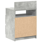 Comodini 2 pz con 2 Cassetti Grigio Cemento 40x33x60 cm