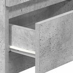 Comodini 2 pz con 2 Cassetti Grigio Cemento 40x33x60 cm