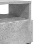 Comodini 2 pz con 2 Cassetti Grigio Cemento 40x33x60 cm