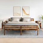 Comodini 2 pz con 2 Cassetti Rovere Fumo 40x33x60 cm