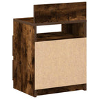 Comodini 2 pz con 2 Cassetti Rovere Fumo 40x33x60 cm
