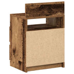 Comodini 2 pz con 2 Cassetti Legno Antico 40x33x60 cm