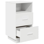 Comodini 2 pz con 2 Cassetti Bianchi 36x36x68 cm