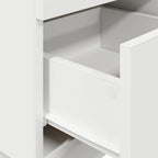 Comodini 2 pz con 2 Cassetti Bianchi 36x36x68 cm
