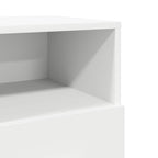Comodini 2 pz con 2 Cassetti Bianchi 36x36x68 cm