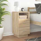 Comodino con 2 Cassetti Rovere Sonoma 36x36x68 cm