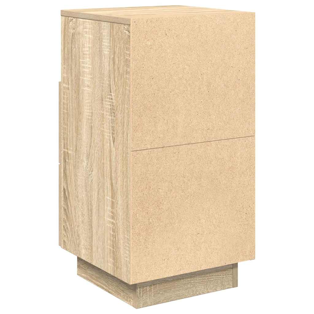 Comodino con 2 Cassetti Rovere Sonoma 36x36x68 cm