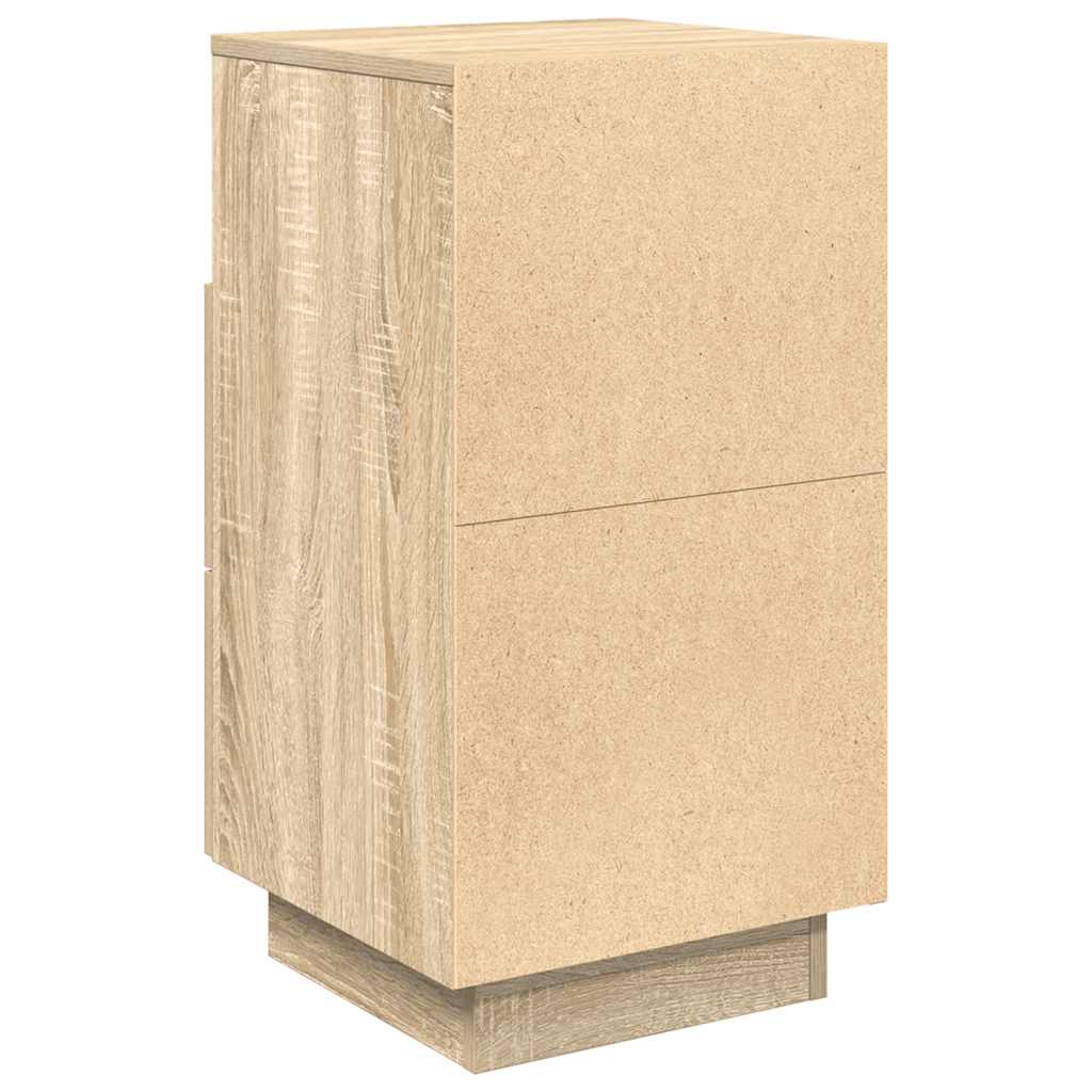 Comodini 2 pz con 2 Cassetti Rovere Sonoma 36x36x68 cm