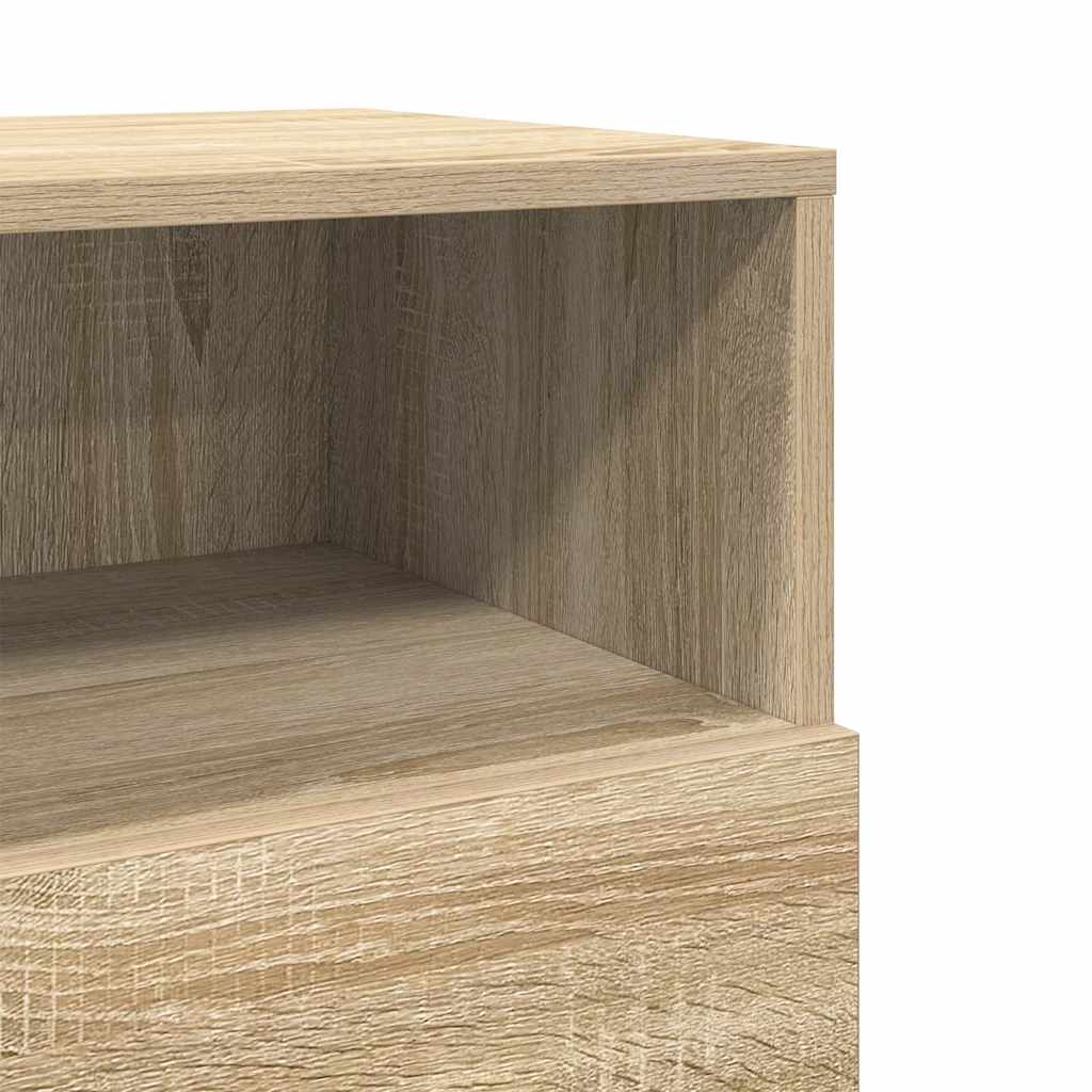 Comodini 2 pz con 2 Cassetti Rovere Sonoma 36x36x68 cm