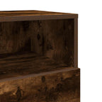 Comodino con 2 Cassetti Rovere Fumo 36x36x68 cm