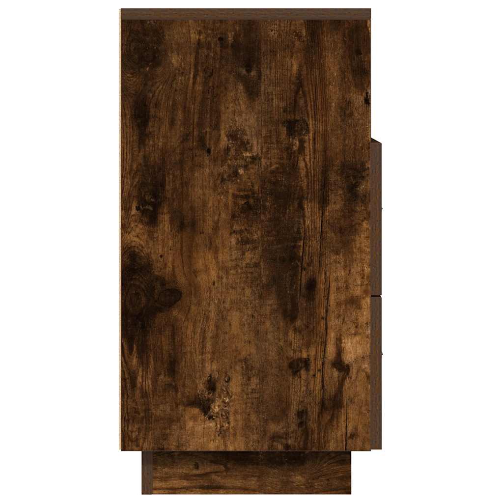 Comodini 2 pz con 2 Cassetti Rovere Fumo 36x36x68 cm