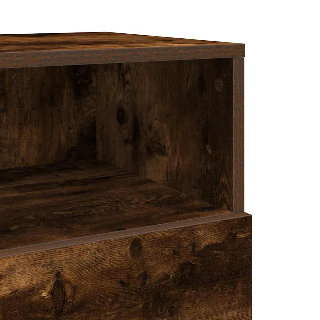 Comodini 2 pz con 2 Cassetti Rovere Fumo 36x36x68 cm
