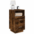 Comodini 2 pz con 2 Cassetti Rovere Fumo 36x36x68 cm