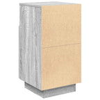 Comodini 2 pz con 2 Cassetti Grigio Sonoma 36x36x68 cm