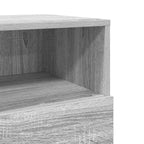 Comodini 2 pz con 2 Cassetti Grigio Sonoma 36x36x68 cm