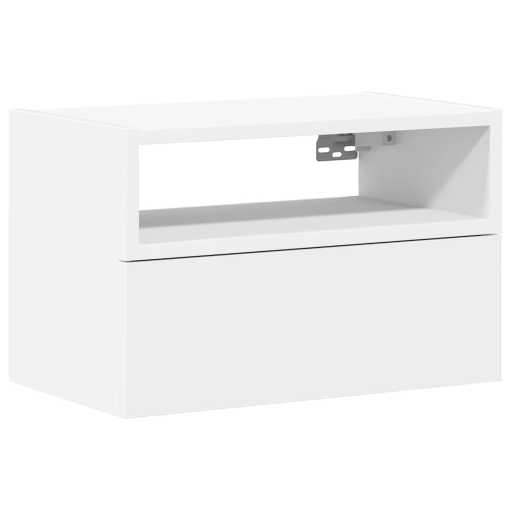 Comodino a Parete Bianco 45x26x28,5 cm